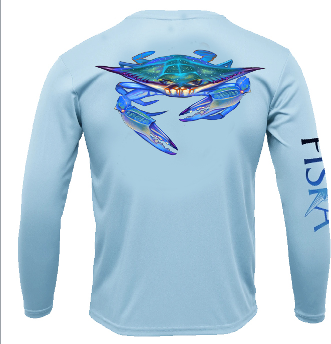 Blue Crab Long-Sleeve Dry-Fit Shirt – FiskaWear