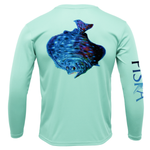 Youth Flounder Long-Sleeve Dry-Fit Shirt